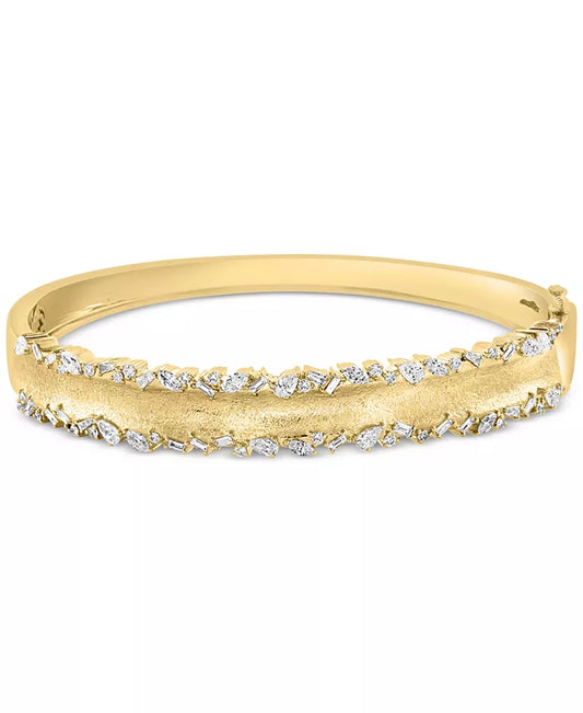 EFFYÂ® Diamond Multi-Cut Bangle Bracelet (1-1/5 Ct. T.W.) in 14K Gold