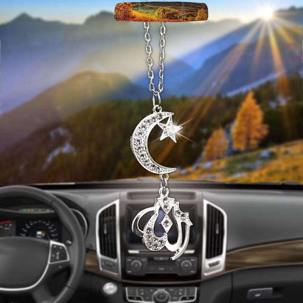 Car Pendant Ornaments Hanging New Islamic Muslim Allah Auto Interior Rear View Mirror Decoration Dangle Trim Car Accessories