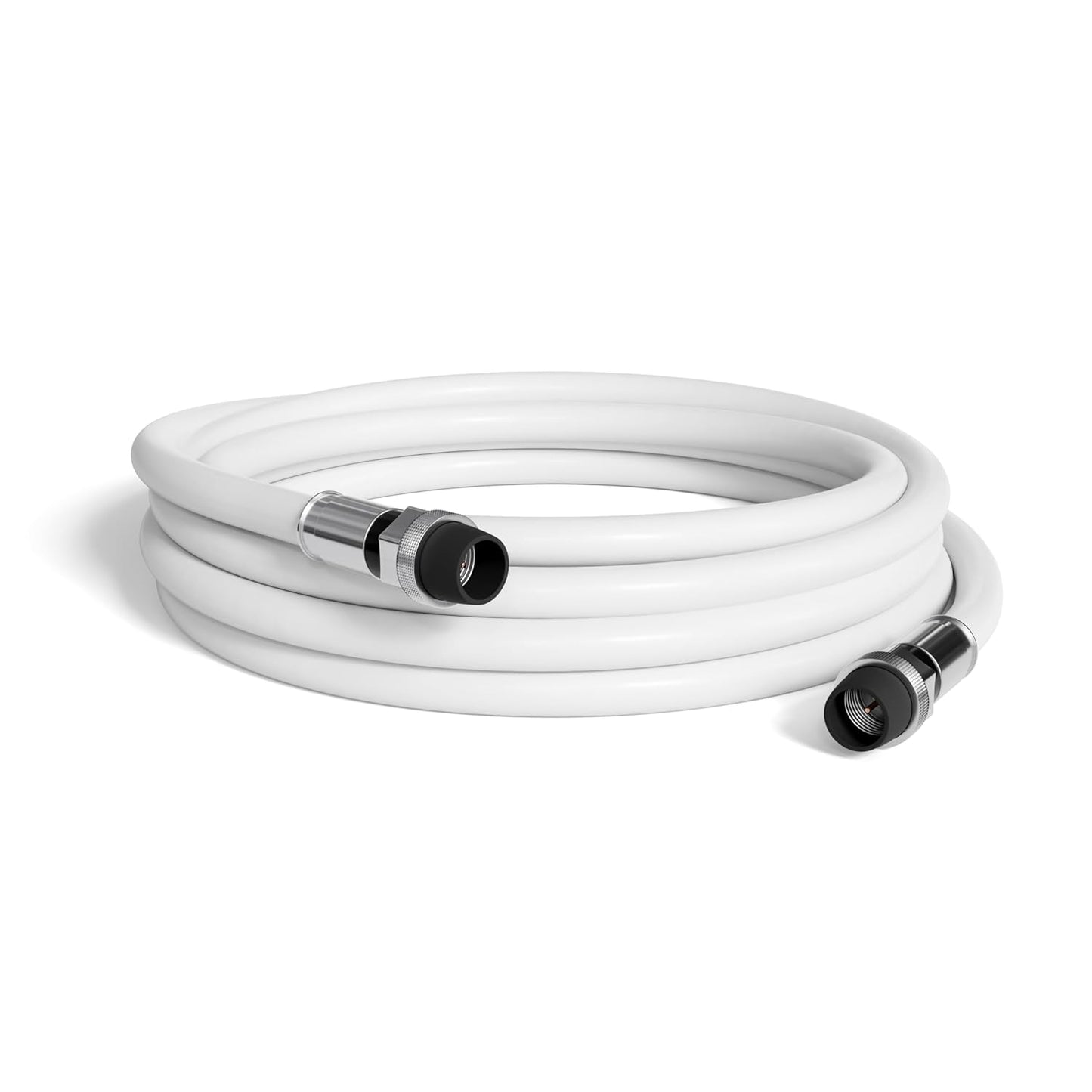 3' Feet, White RG6 Coaxial Cable with Rubber Booted - Weather Proof Indoor/Outdoor Rated Connectors, F81 / RF, Digital Coax for CATV, Antenna, Internet, Satellite, and More